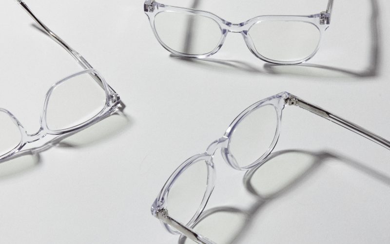 Three crystal clear Panorama Felix Gray eyeglasses