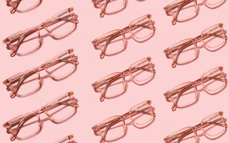 Multiple Pink Felix Gray Nash frames on a pink background